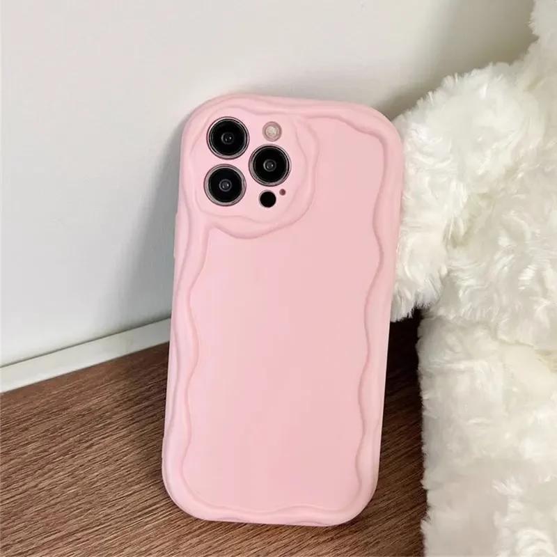 Fine hole candy cream soft silicon case for iPhone 11 12 13 14 15 XR XS Pro Max Plus full anti fall protection phone cover woman
