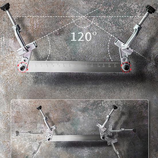Right Angle Corner Clamp Fast Tightening Safe Grip Multipurpose 10-180-Degree Adjustable Tube Clamp with Swing Jaw