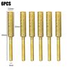 6PCS 4/4.8/5.5mm Diamante Motosserra Afiador Burr Grinder Motosserra Brocas Serra Afiação Escultura Ferramentas de Moagem Dropship