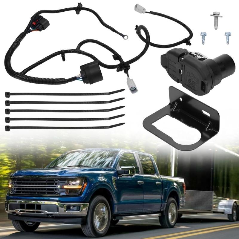 Rear Bumper Tow Connector Wiring Harness HL3Z-13A576-D HL3Z-13A576-B for 2015-2020 Replacement Hitch Wire Kit