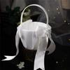 Satined Wedding Petal Basket Flower Girl Basket for Various Wedding Atmospheres Creation Garden Wedding Flower Baskets