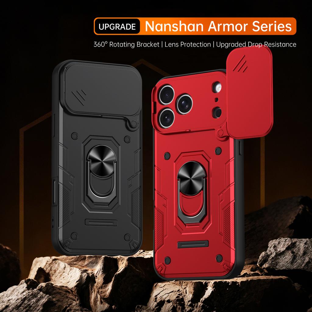 Applicable To iPhone17ProMax Nanshan Jia Push Window Mobile Phone Case Apple 16Pro Bracket Anti-drop 15 Protective Case
