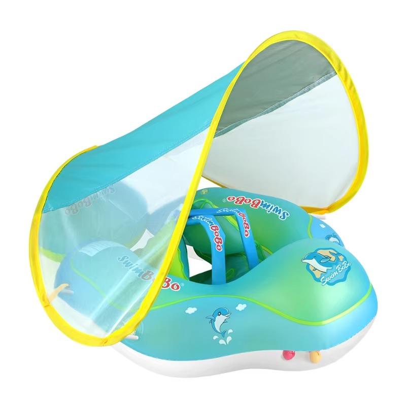 Baby Swimming Ring 1PCS Tummy Ring Children's Swimming Armpit Sunscreen Sunshade Blue Float Swimming Pool Accessories