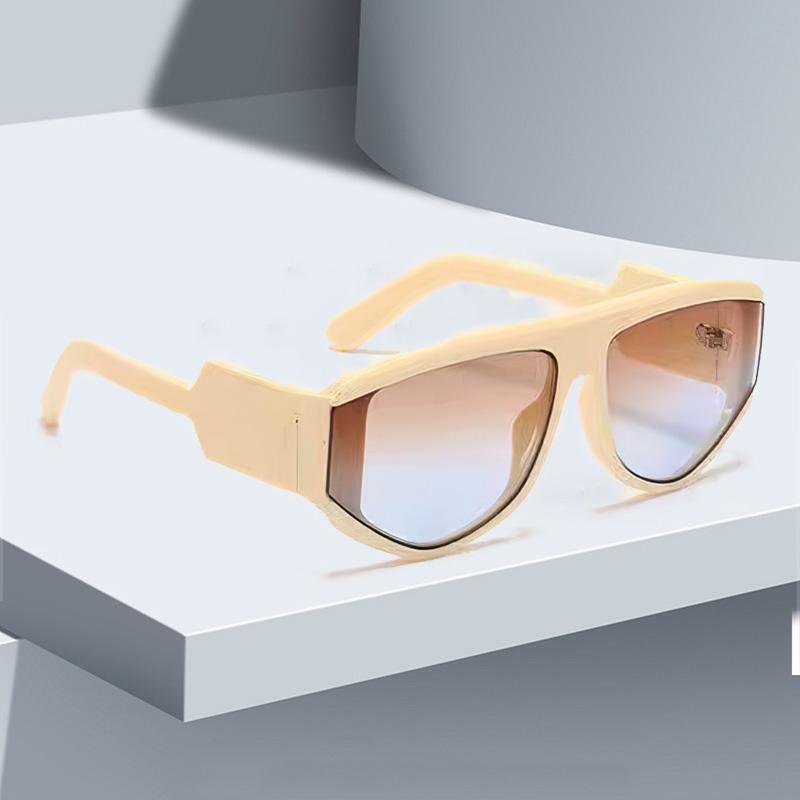 Trendy Gradient Square Sunglasses for Women Stylish Color Matching Elegant Leg Design UV Protection