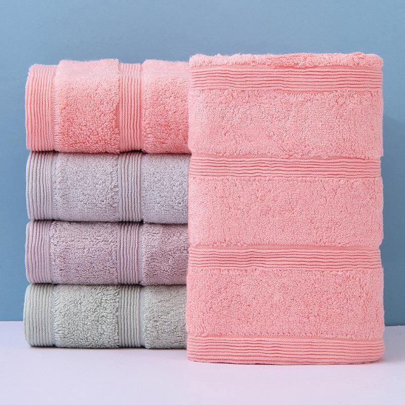 Absorbent Bamboo Fiber Washcloths - Pure Cotton Face & Bath Towels with Embroidered Logo