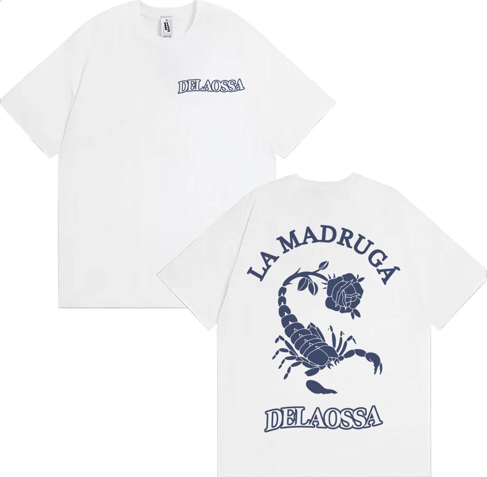 2026 Rapper Delaossa La Madruga Tour 2026 Merch Tshirts Men Women Fashion Punk Hip Hop T Shirt High Quality Cotton Tshirt Tops