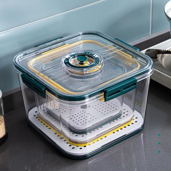 Food Storage Container Square Shape Moist-proof Sealed Design Plastic Kitchen Foods Storage Canisters for Pantry