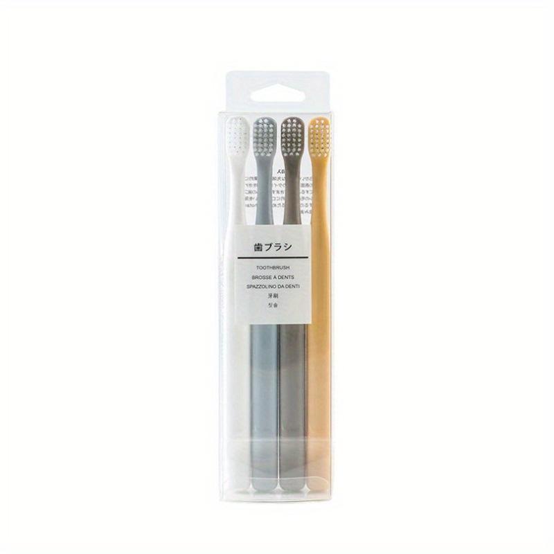

4pcs/box Macaron Japanese Toothbrush - Soft Bristle, Adult Small-headed, Disposable Household Manual Toothbrush