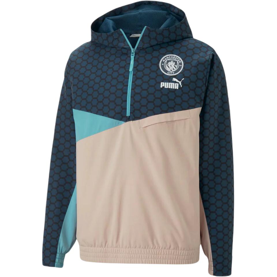 

Puma Manchester City 2022/2023 Hooded Half-Zip Pullover Long Sleeve Sweatshirt Men sweatshirt 773101-04 L