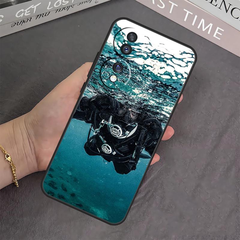 

Scuba Diver Diving Case For Honor Magic 6 5 Pro 10 50 70 90 Lite X7 X8 X9 X6a X7a X8a X9a X8b X9b Back Cover Honor Magic6 Lite