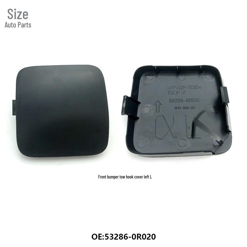 RAV4 Front Bumper Trailer Cover for 2009-2013, Part Numbers 53285-0R020 & 53286-0R020.