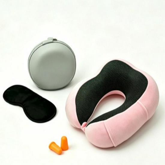 Slow Rebound Memory Foam U-Shape Neck Pillow for Travel