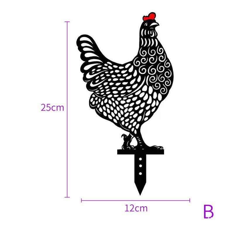 Statues Chicken Art Backyard Lawn Stakes Hen Yard Decor Garden Decor Ornament