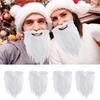 1/11PCS Santa Claus Beard Xmas Simulated Beard White Beard Decorative Christmas Cosplay Costume Prop Xmas Party Decor Supplies