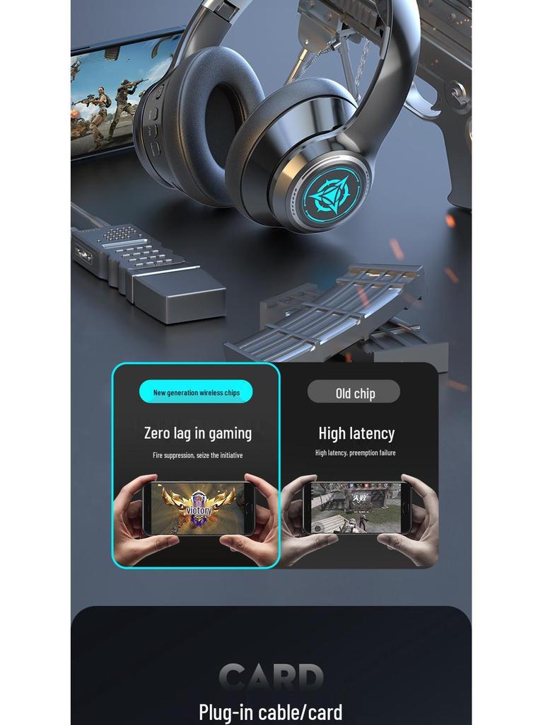 Cross-Border Hot Selling Wireless Bluetooth Over-Ear Headphones: Sports & Gaming Model