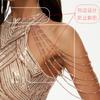Abendkleid Pailletten Fischschwanzkleid langes Kleid Aufführung Internetstar klassisch Bankett Automodell Etikette Abendkleid Kleid