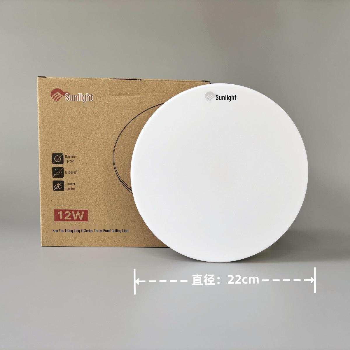 Sunlight Illumination LED Moisture, Dust & Insect-proof Ceiling Light for Balcony, Bathroom, Corridor & Kitchen