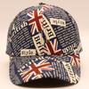 Flag National Uk Character Baseball Cap Printed Letter  Casual Hat  Simple