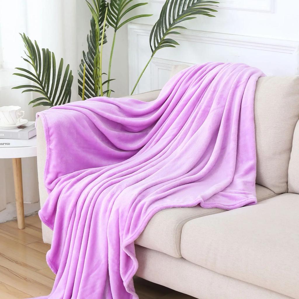 1pc Coral Fleece Blanket Simple Grey Blanket Soft Warm Throw Nap Blanket for Sofa Bed Camping Trip Office Pet Dog