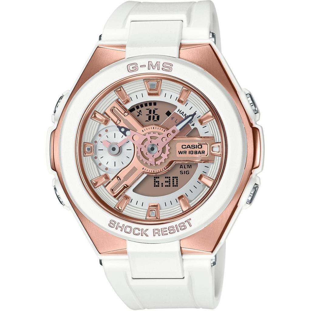 Casio White Ladies Analog Digital Casual Quartz Overseas Shipping Casio MSG-400G-7A BABY-G -