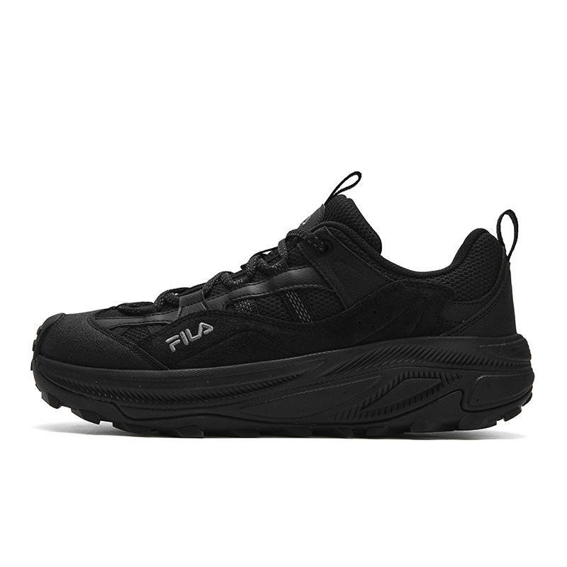 New FILA TREK Abrasion Resistant, Breathable, Lightweight Low top Casual Shoes Men's Black F12M542123FBK
