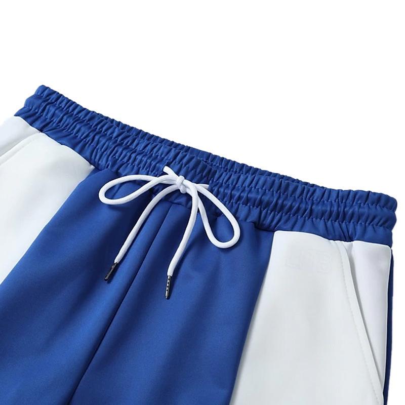 Męskie spodnie dresowe Color Block Quick-Dry - Luźny krój, Elastyczny pas ze sznurkiem, Swobodny styl sportowy.