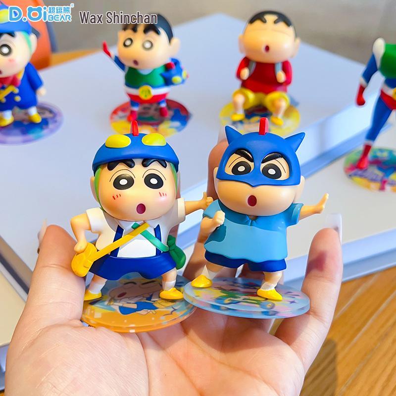 Crayon Shin-chan Trendy Anime Toy: Cute Desktop Car Ornament & Home Decoration Blind Box