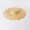 Summer New Popular Women's Straw Big Eaves Flat Top Straw Hat Summer Beach Sun Protection Big Eaves Flat Top Straw Hat