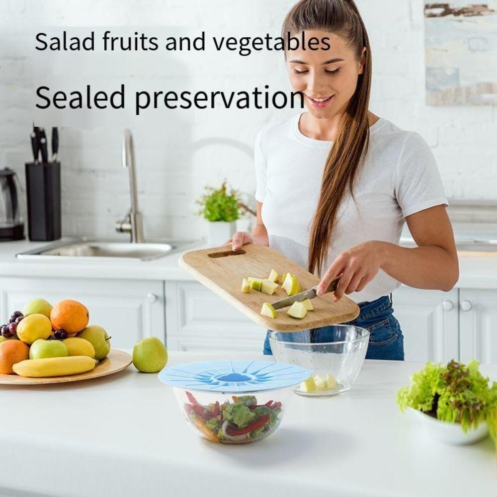 5-Piece Set Multi-Size Silicone Lids - Heat-Resistant, Microwave & Stovetop Safe Covers - Versatile Seal for Kitchenware