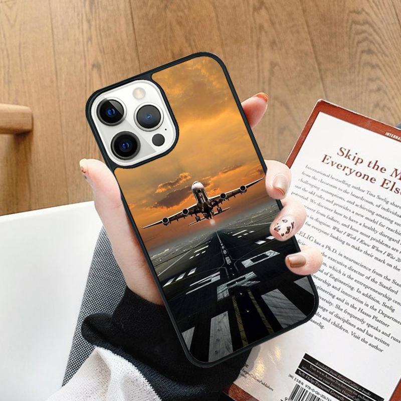 Travel Airplane Airport Phone Case cover For iPhone 17 Air 14 13 15 16 16e Pro Max Coque 12 11 Pro Max For Apple PLUS fundas