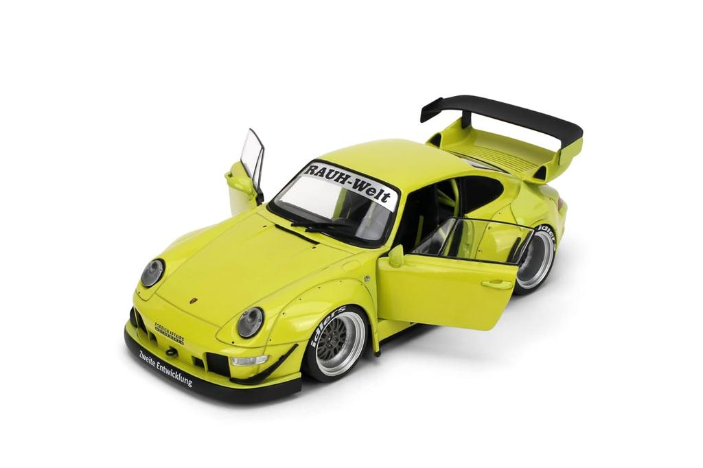 Kyosho Jada Toys PINK SLIPS Series Scale Porsche RWB GENKI Yellow Finished Model JADA36472 1/18