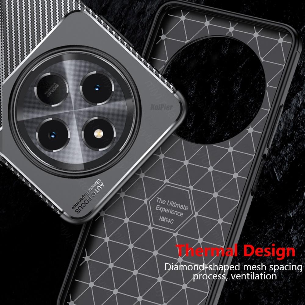 for Poco C75 4G Case Carbon Fiber Patten Back Cover on PocoC75 Poko Little C75 C 75 75C Anti-Knock Camera Bumper Proection Funda