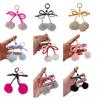 Bowknot Plush Ball Charm Pendant Chain Y2K Phone Straps Pocket Keychain Strap