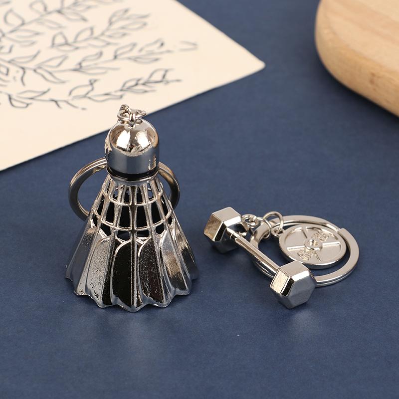 Creative Soccer Playground Keychain Unisex Metal Tennis Table Tennis Golf Key Holder Fans Gifts