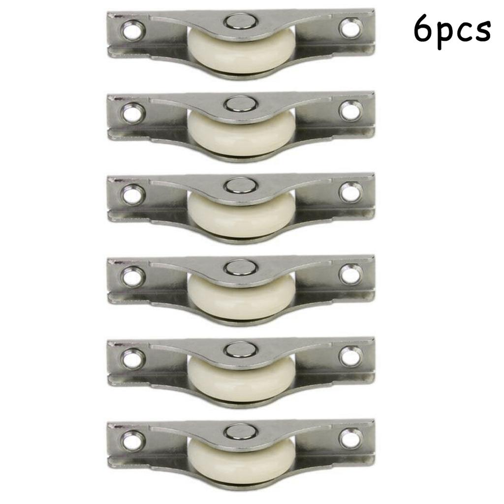6pcs Window Pulley Wardrobe Drawer Sliding Roller Cabinet Casement Pulley Nylon Wheel Cupboard Sliding Door Roller Hardware