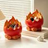 Key Storage Figurine, Flame Shape Vinyl Ornament, Large Capacity Desktop Display Holder for Lipstick Keys Glasses