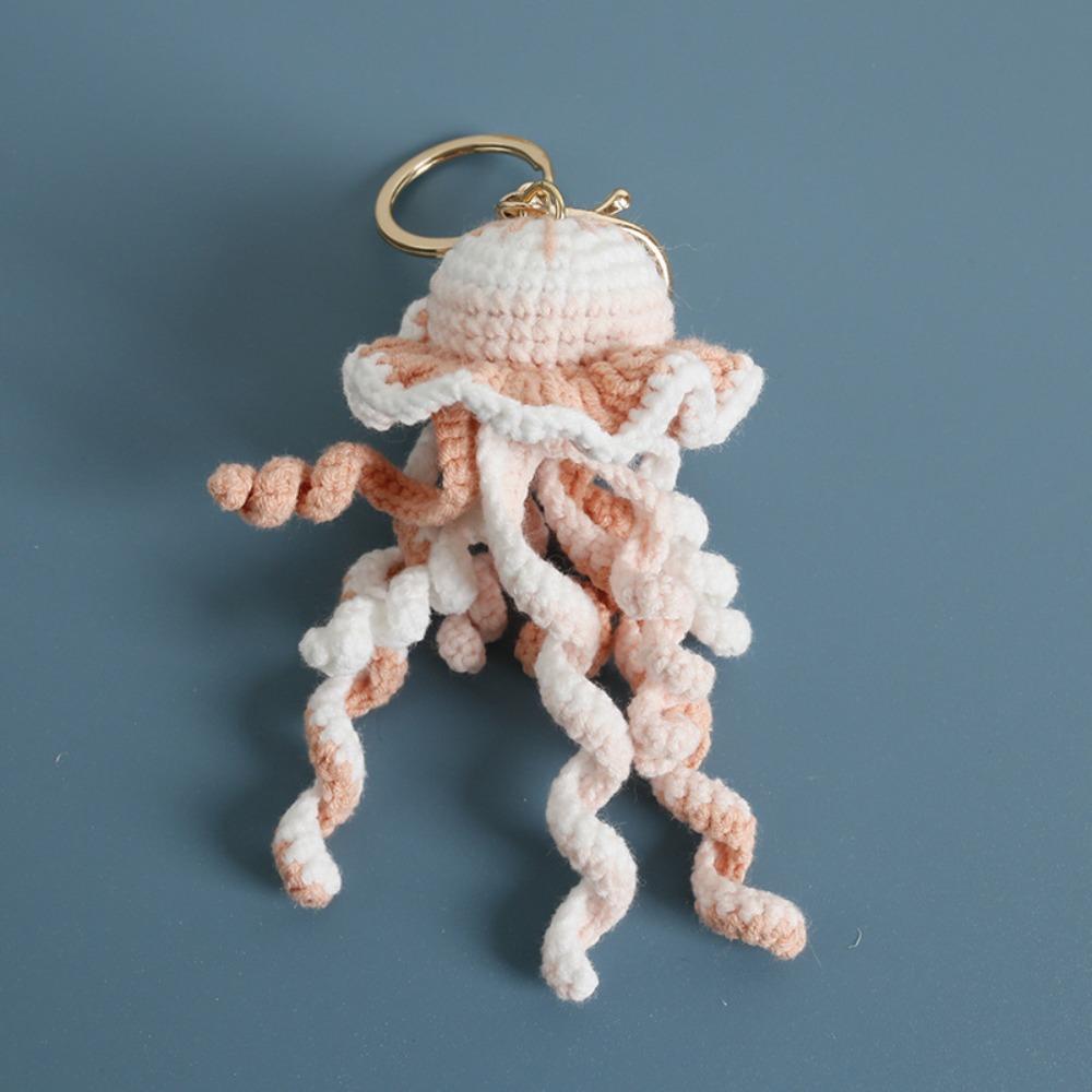 Ocean Series Crochet Keychain Handmaking Crochet Shark Doll Knitted Keyrings  Bag Charm