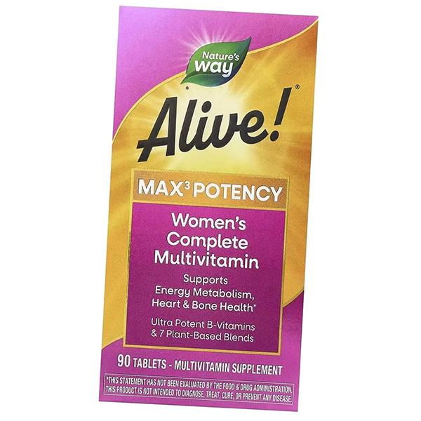 

Мультивітаміни для жінок, Alive! Жіночий Максимальної Потужності, Nature s Way 90таб (36344055) 90tab