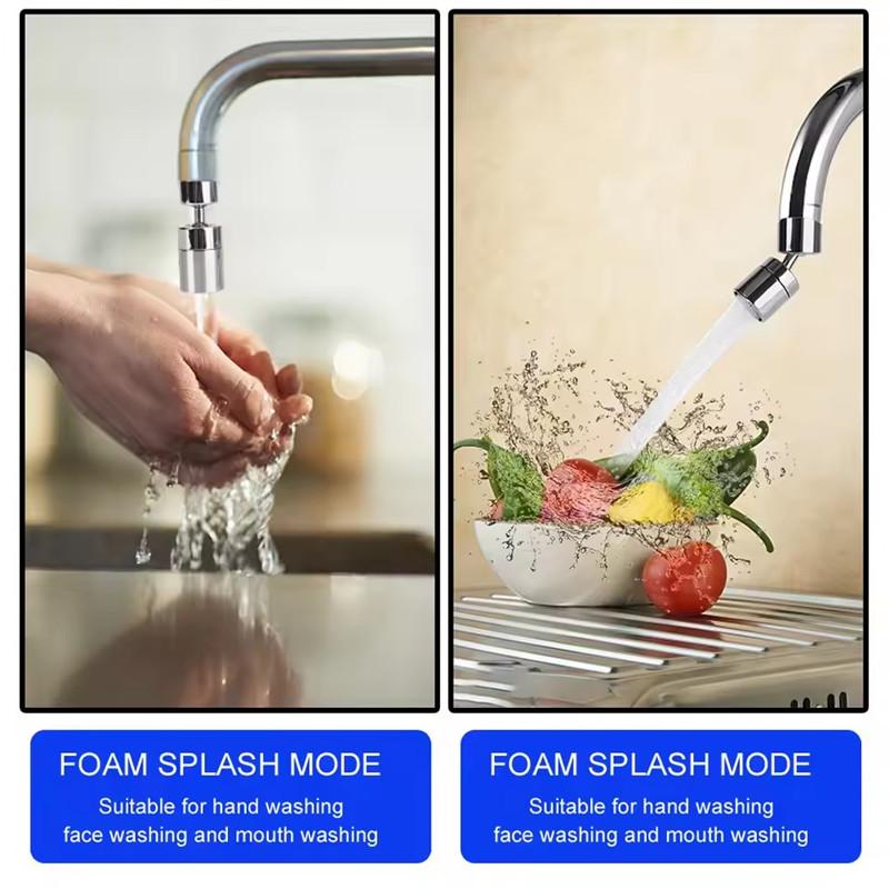Nová 2 režimová kuchyňská baterie Sprejová hlava Filtr Nastavitelný o 360° Rotační kohoutek Tryska Bubbler Kuchyňský dřez Baterie Perlátor