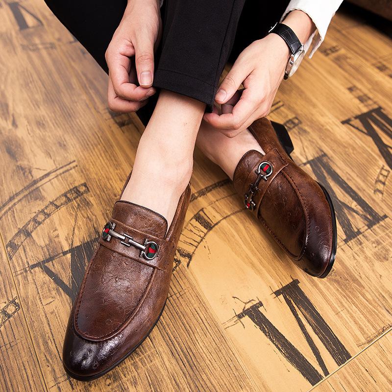 Spring Foot Cover Men's Daily Shoes Business Dress Leather Shoes Azon