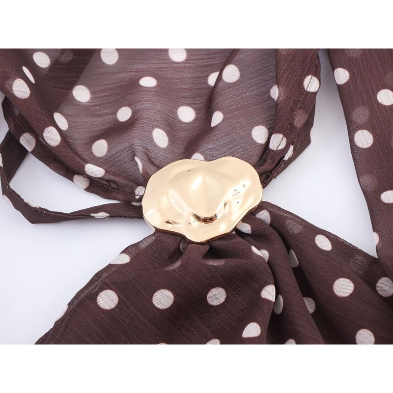 Kaslead New Women clothes Western Style Fashion Simple Polka Dot Accessories Neck Collar Top 1165174