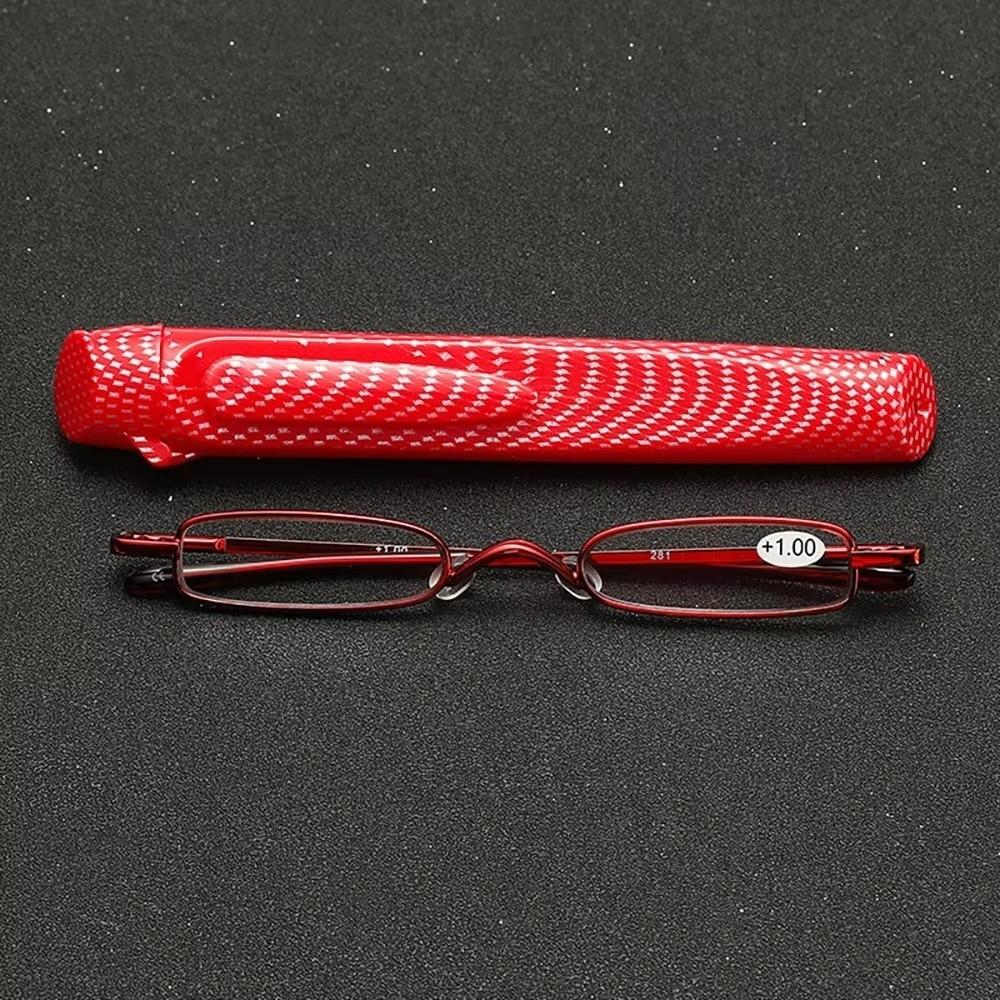 Metal Frame Reading Glasses Portable Reader Glasses Presbyopia Eyeglasses  for Men and Women
