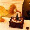 Christmas Music Box Record Player Rotating Light with Music Bar Cafe Display A Christmas Gift