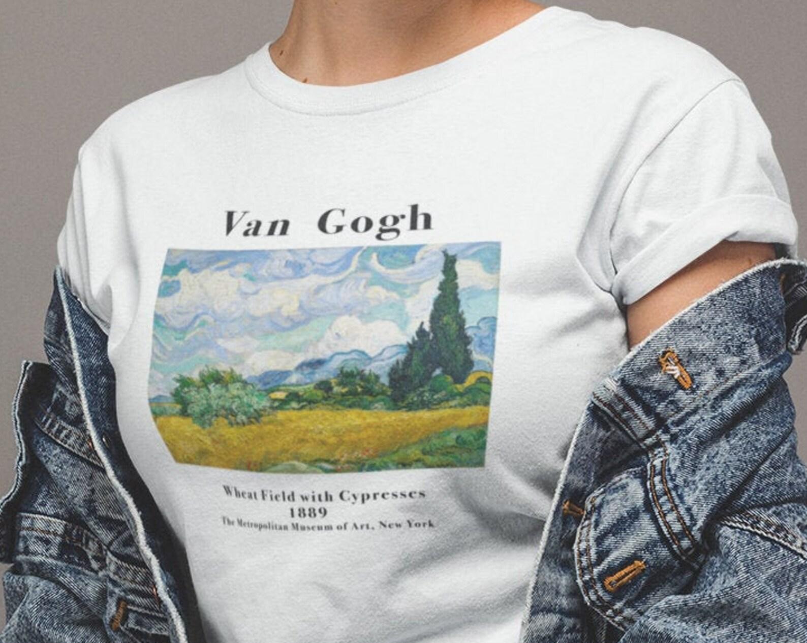 Van Gogh Wheat Field T-Shirt: Post-Impressionism Art Tee 4XL