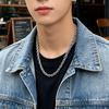 Trendy Titanium Steel Twist Chain Hip Hop Necklace - Men's European & American Street Style Versatile Clavicle Accessory