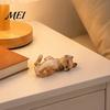 Decorative Dog Statue Simulated Sleeping Model, Realistic Lying French Bulldog Figurine, Mini Handcrafted Figurine PVC Animal Educational Toy