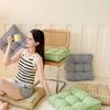 Yousheng 18" X 18" Seat Cushion Thickened Square Office Chair Pad Striped Soft Padded Hip Cushion Modern Floor Sitting Pad for Home Living Room