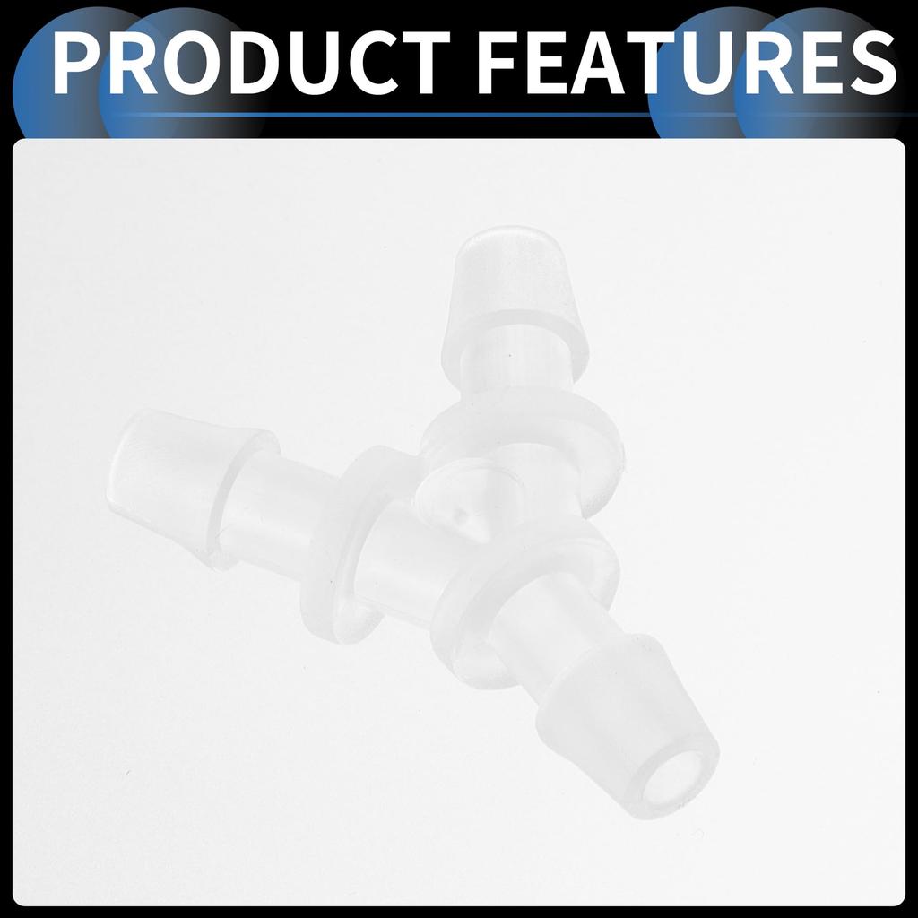 INFINAUTO Car Vacuum Tube Connector 7/32" 3-Way Car Y Shape Vacuum Line Fitting Plastic Transparent 5pcs