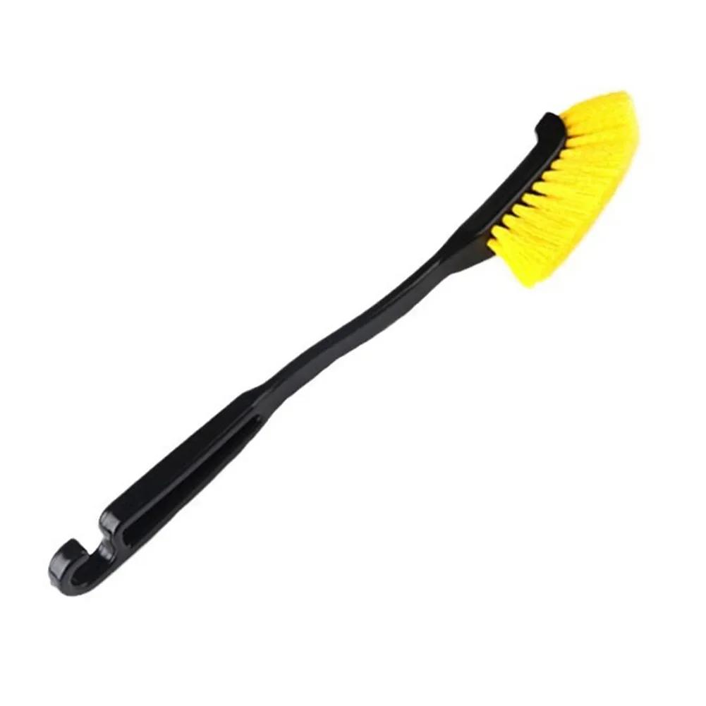 

1pc Car Wheel Tire Rim Brush Curved Head Flexible Truck Wheel Hub Wash Detail Deep Cleaning Brushes Cleaner Hand Tools