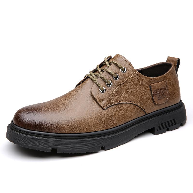 Casual Leather Shoes Men's Tooling Shoes Spring New Fashion Trend Men's Single Shoes
